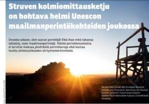 Read more about the article Struven kolmiomittausketju on hohtava helmi Unescon maailmanperintökohteiden joukossa