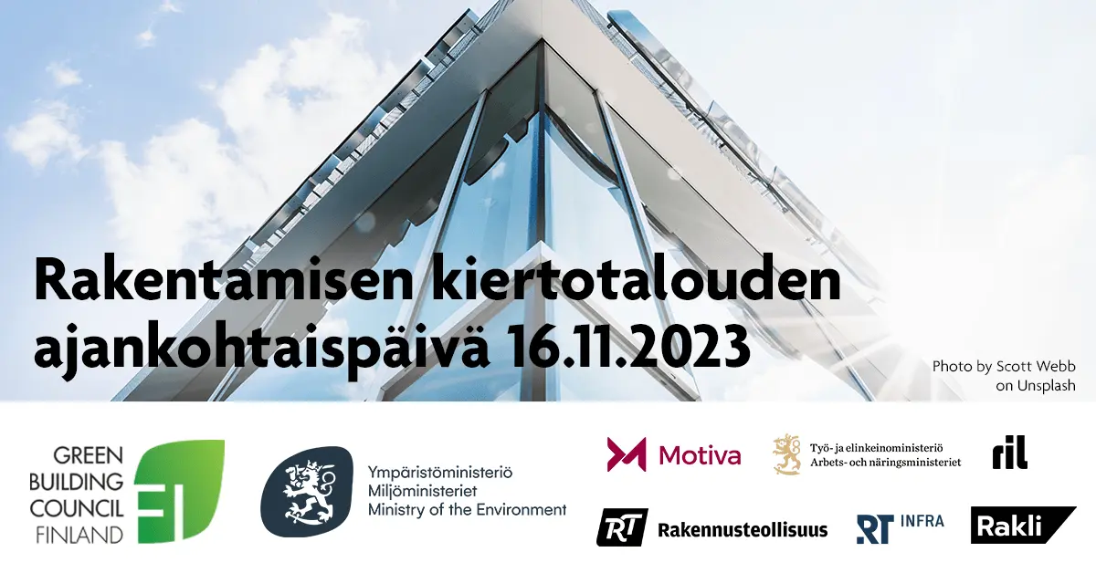 Read more about the article Rakentamisen kiertotalouden ajankohtaispäivä 2023