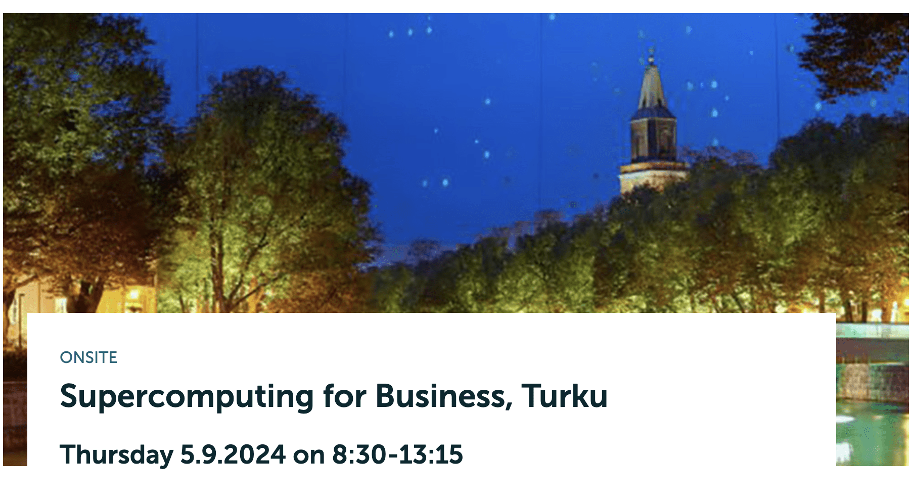Read more about the article Supercomputing for Business, Turku