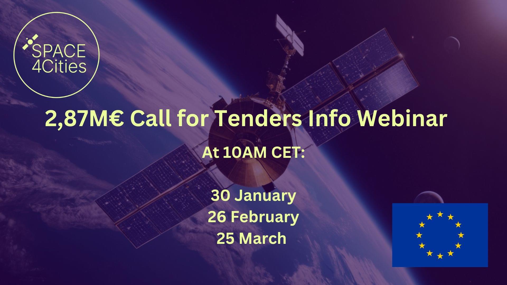 Read more about the article Info Webinar on SPACE4Cities €2.87M Call for Tenders #1 