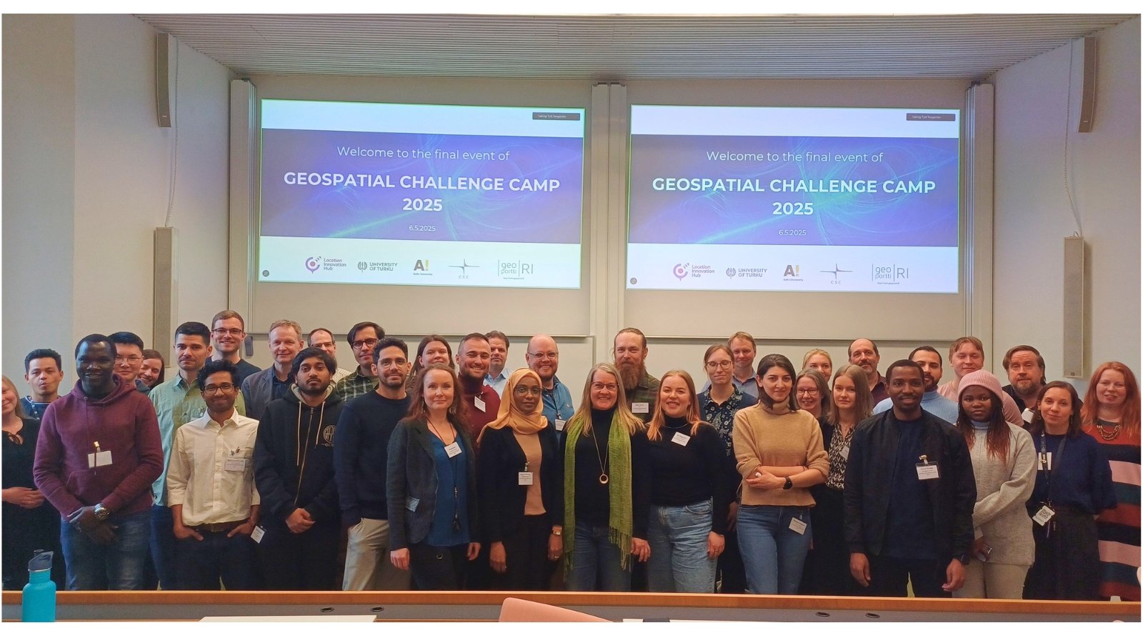 Read more about the article Ratkaisuja ilmansaasteisiin, kuumuuteen ja kriiseihin – Geospatial Challenge Camp 2025 huipentui